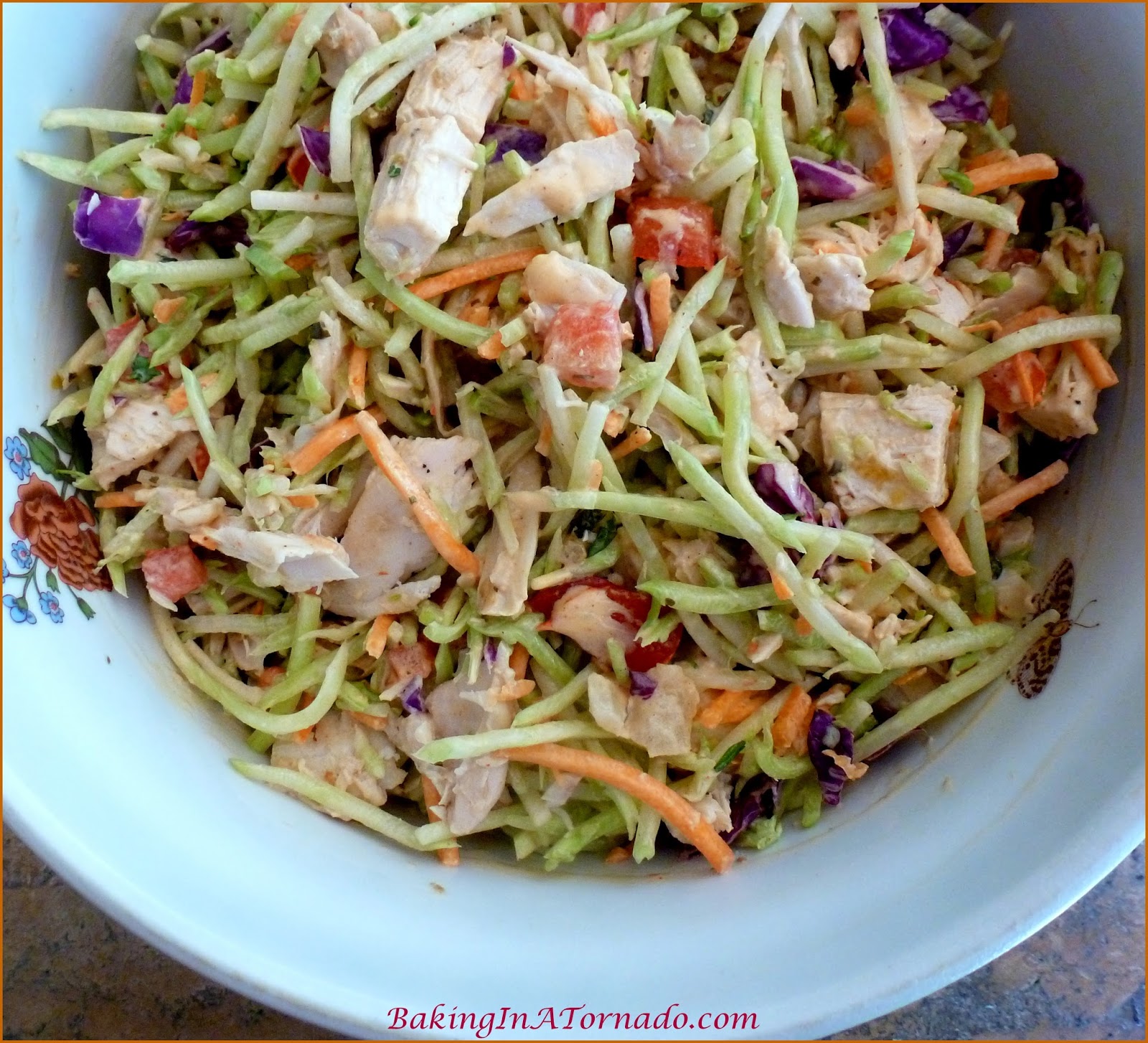 Baking in a Tornado Spicy Broccoli Slaw and Chicken Salad Blog With
