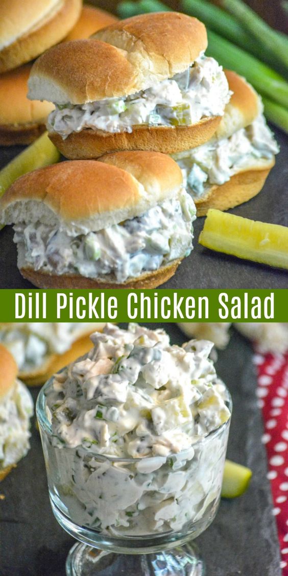 Chopped rotisserie chicken, chunks of crisp dill pickles, & freshly sliced green onions are all tossed in a creamy dressing for an amazing sandwich or cracker spread that should be on any pickle-lovers bucket list.