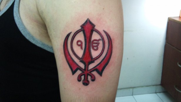 Tattoos Designs, Pictures And Ideas IK Om Kar And Khanda