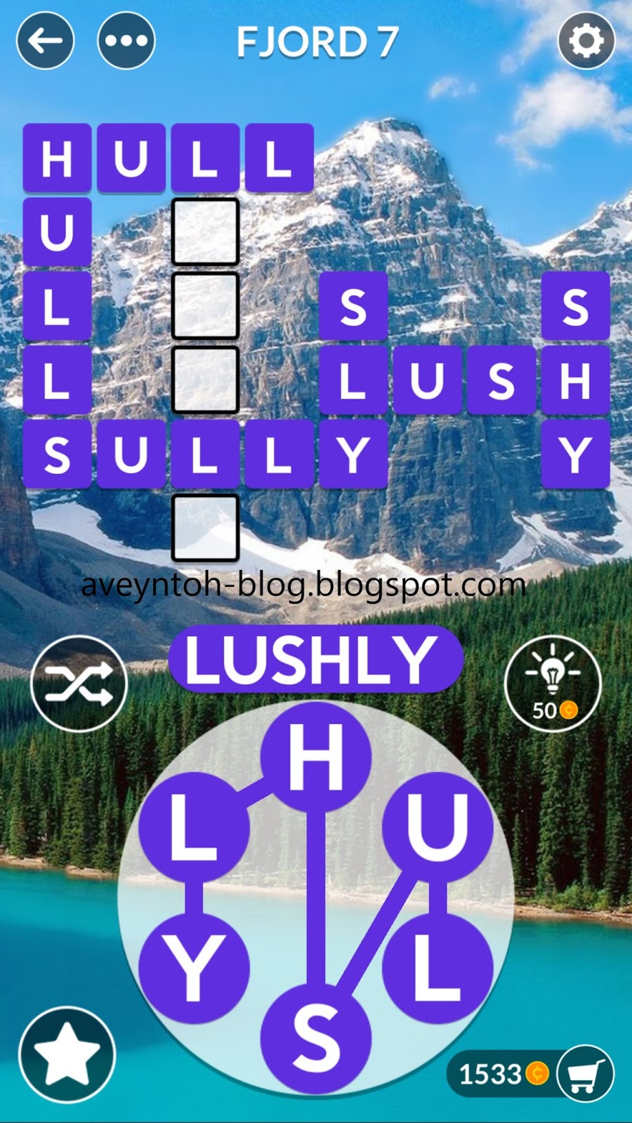 Aveyn's Blog Wordscapes Answers MOUNTAIN FJORD