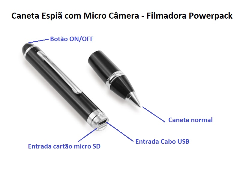 CANETA ESPIÃ COM CAMERA