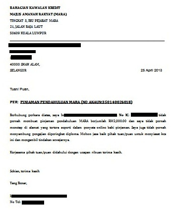 Contoh Surat Berhenti Loan Asb Kumpulan Contoh