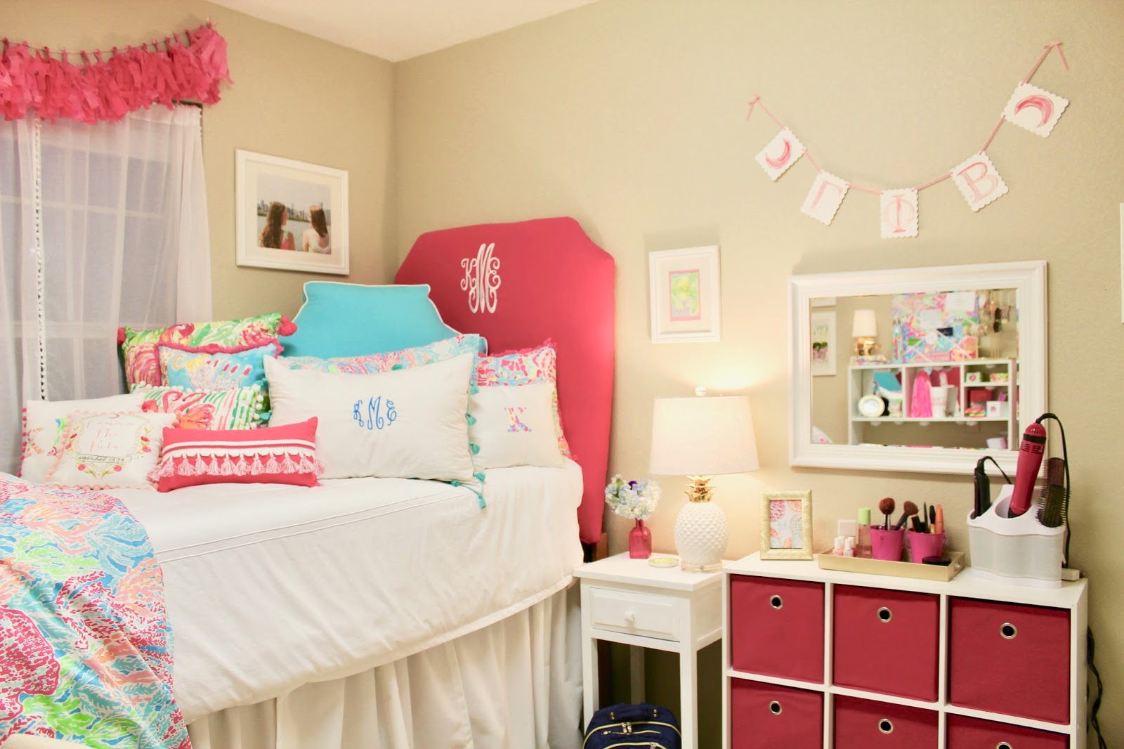 Preppy Pink Back to school supplies, Pink Dorm Room Ideas, Pink School  Supplies