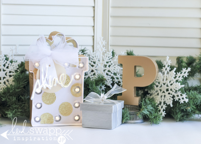 Christmas Marquee Love | Wrap up a Marquee Love Christmas Present to decorate your mantle or give as a gift. @jamiepate for @heidiswapp