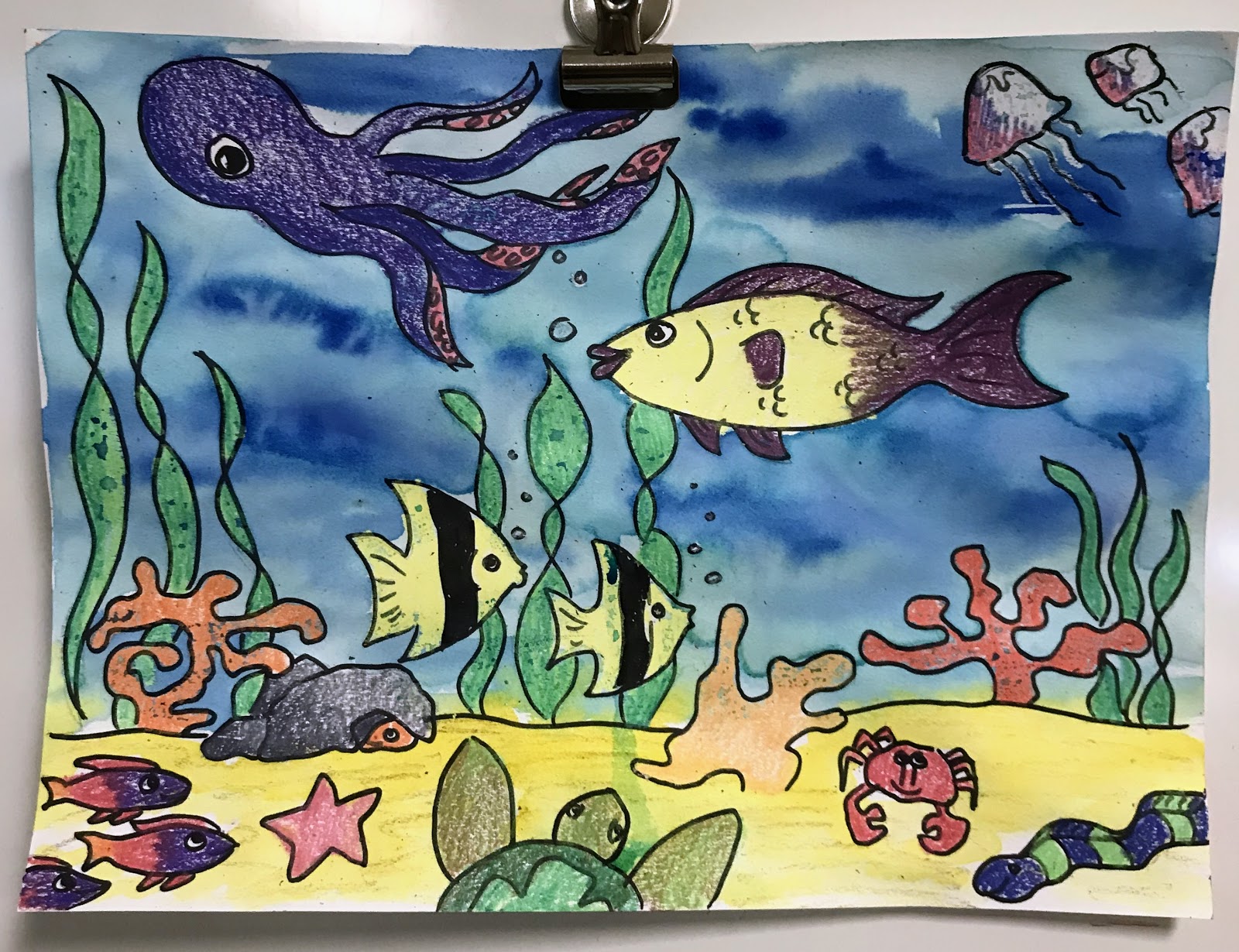 Underwater Themed Watercolor Paint Book