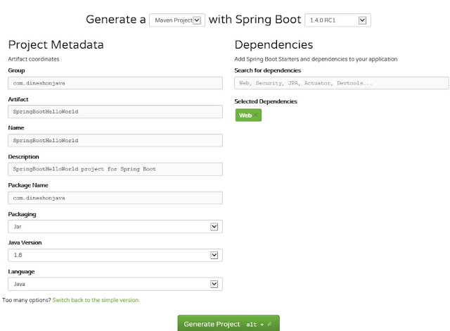 Developing your first Spring Boot application Hello World