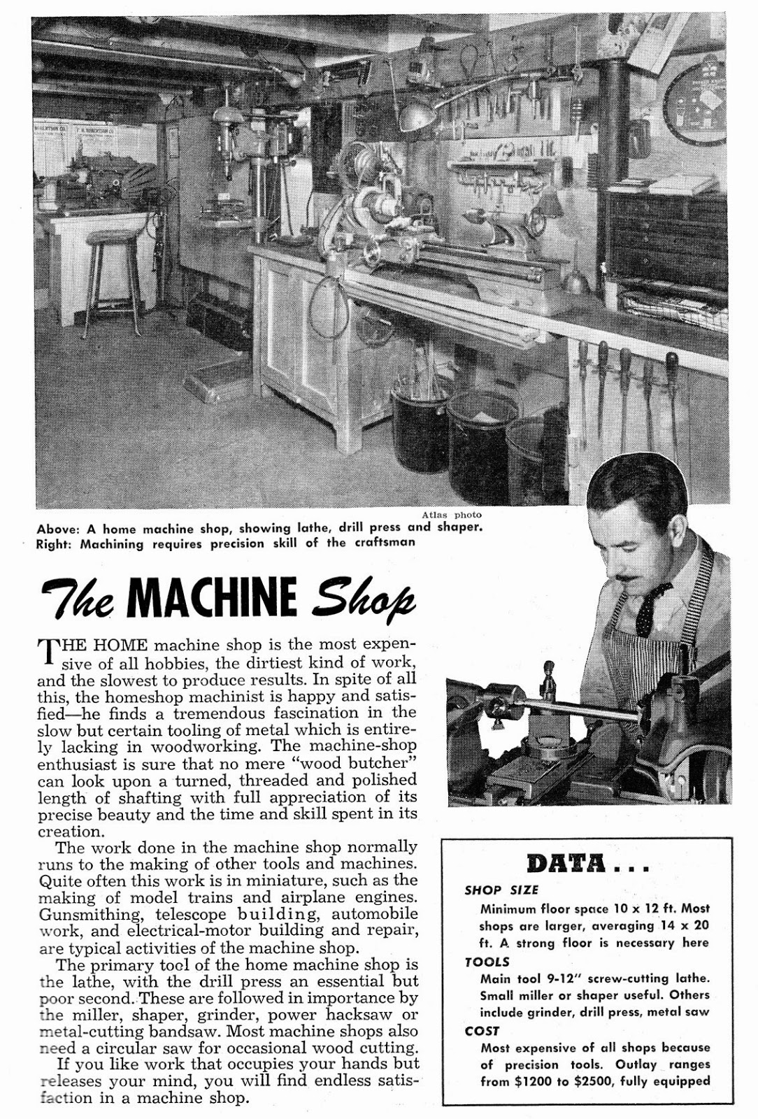 Progress is fine, but it's gone on for too long. The Machine Shop, 1949