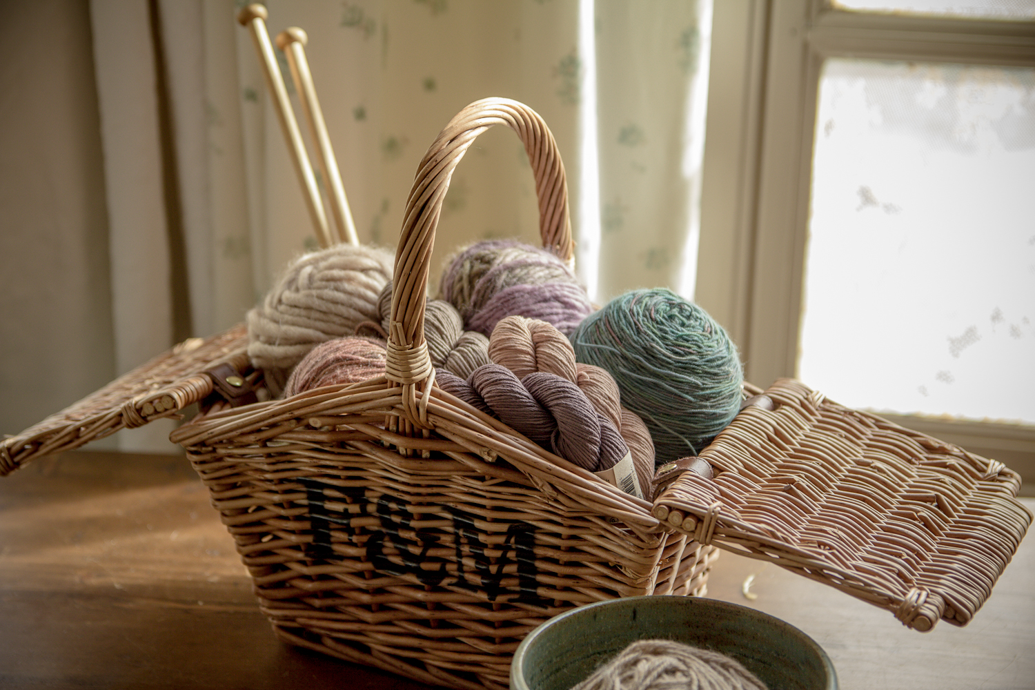 A handmade cottage A crafty tea basket with Fortnum and Mason