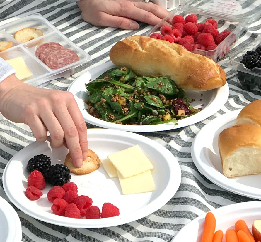 fresh food at a picnic