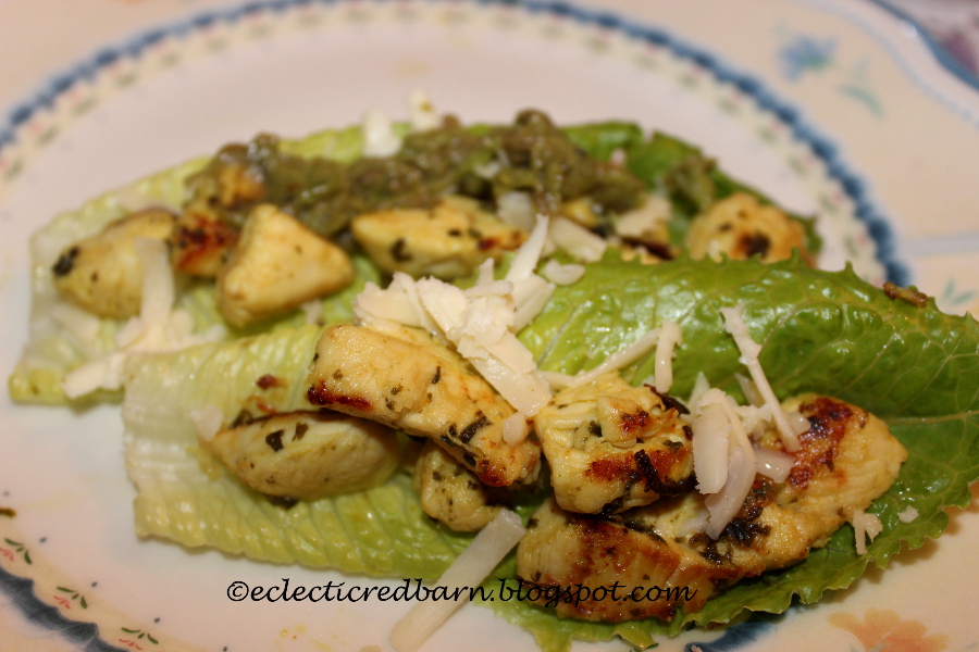 Eclectic Red Barn Easy, Healthy Turmeric Chicken in Lettuce Leaves