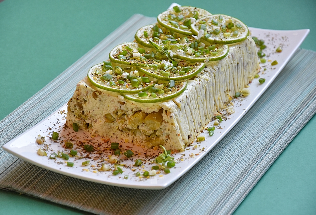 Terrine d'Asperges, Citron vert, Menthe et Sumac