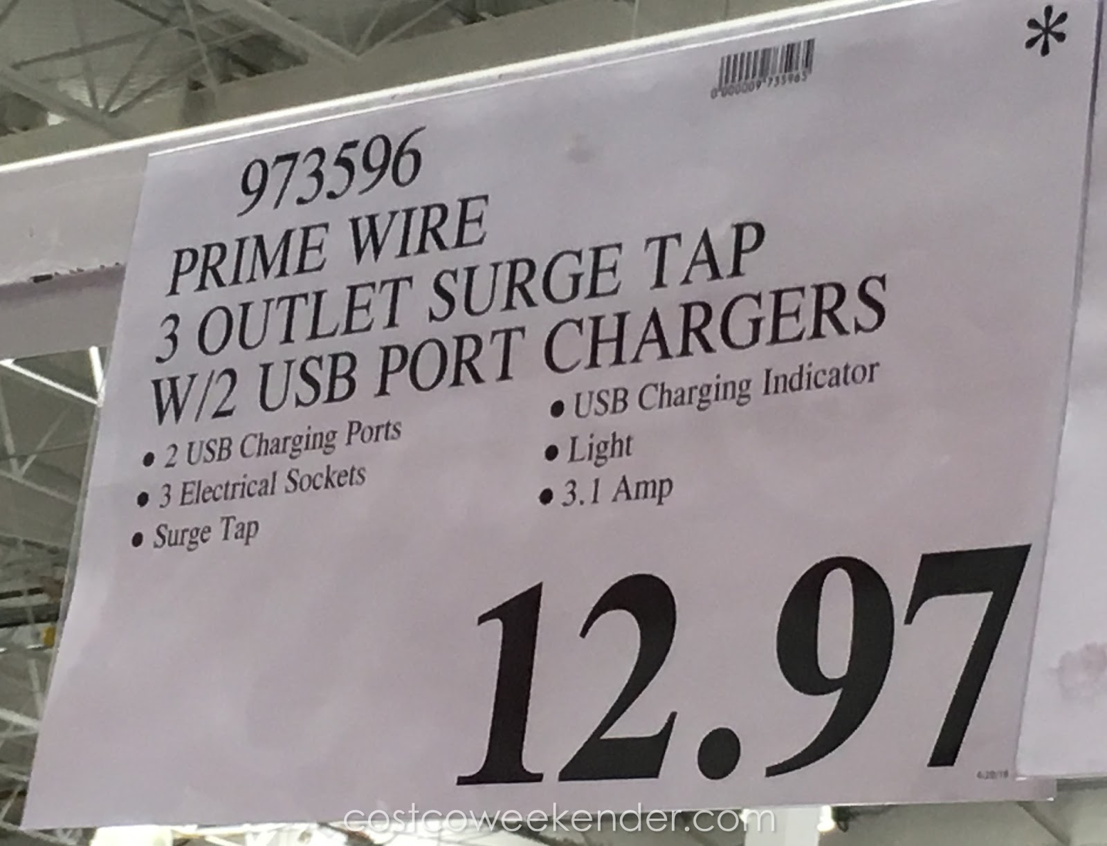 Prime Wire Home and Office Surge Protector Pack Costco Weekender