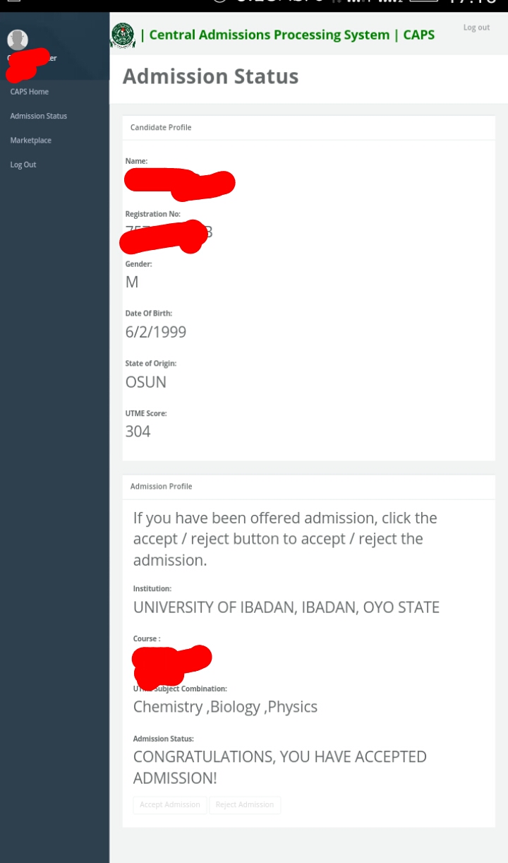 JAMBHow to check admission status on CAPS through your