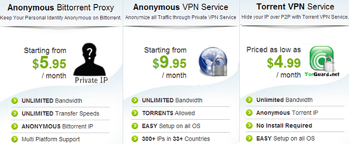 TorGuard VPN services