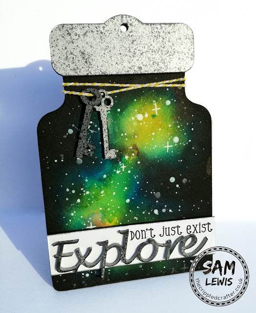 Galaxy In A Jar by Sam Lewis AKA The Crippled Crafter.  Featuring Daisy's Jewels & Crafts.