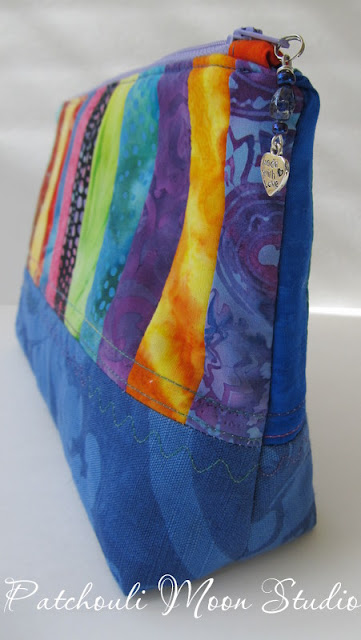 Patchouli Moon Studio~ Marilyn Patchwork Cosmetic Zippered Pouch