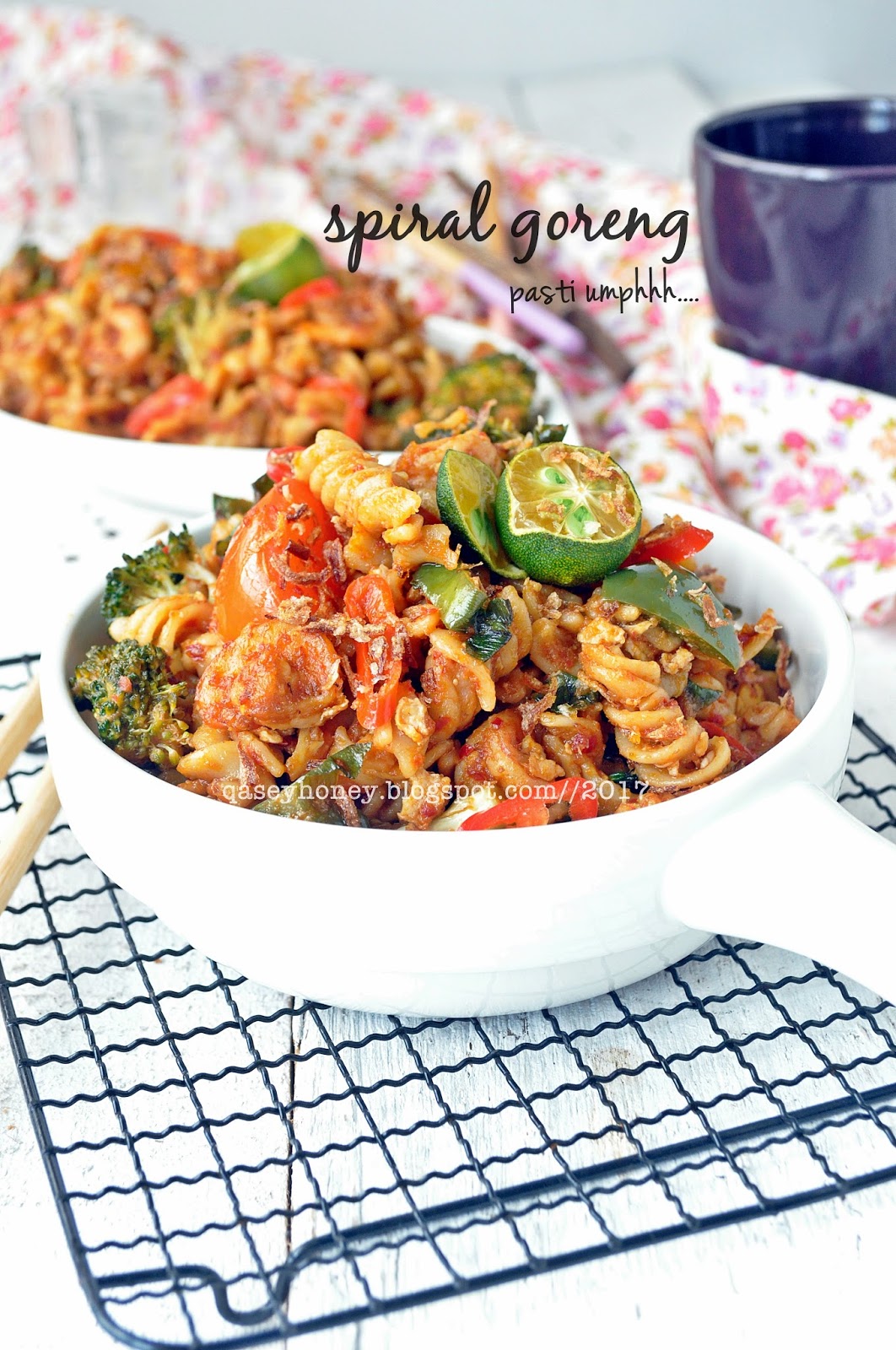 PASTA SPIRAL GORENG - QASEY HONEY