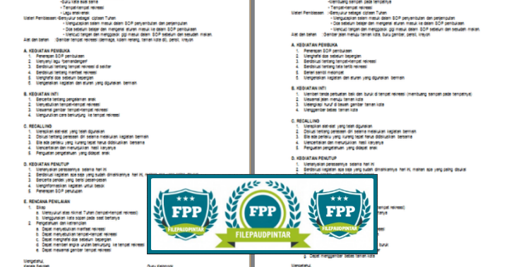 Contoh Rpph Raudhatul Athfal Revisi Sekolah