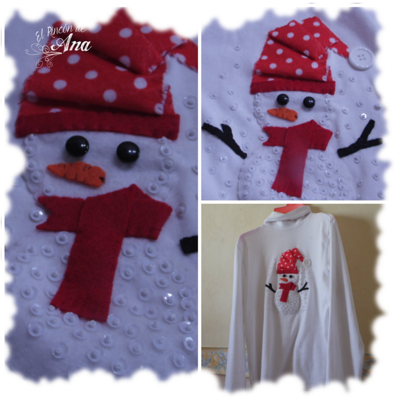 Casita dejengibre y Aplique de muñeco de nieve