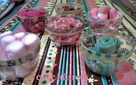 tazas decoradas con washitape para mesas dulces