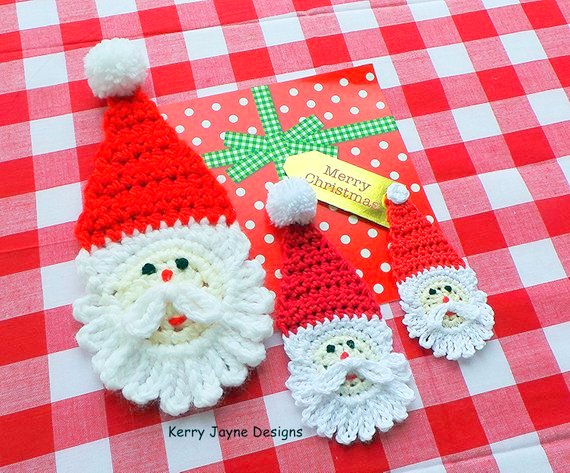 Santa applique Crochet pattern