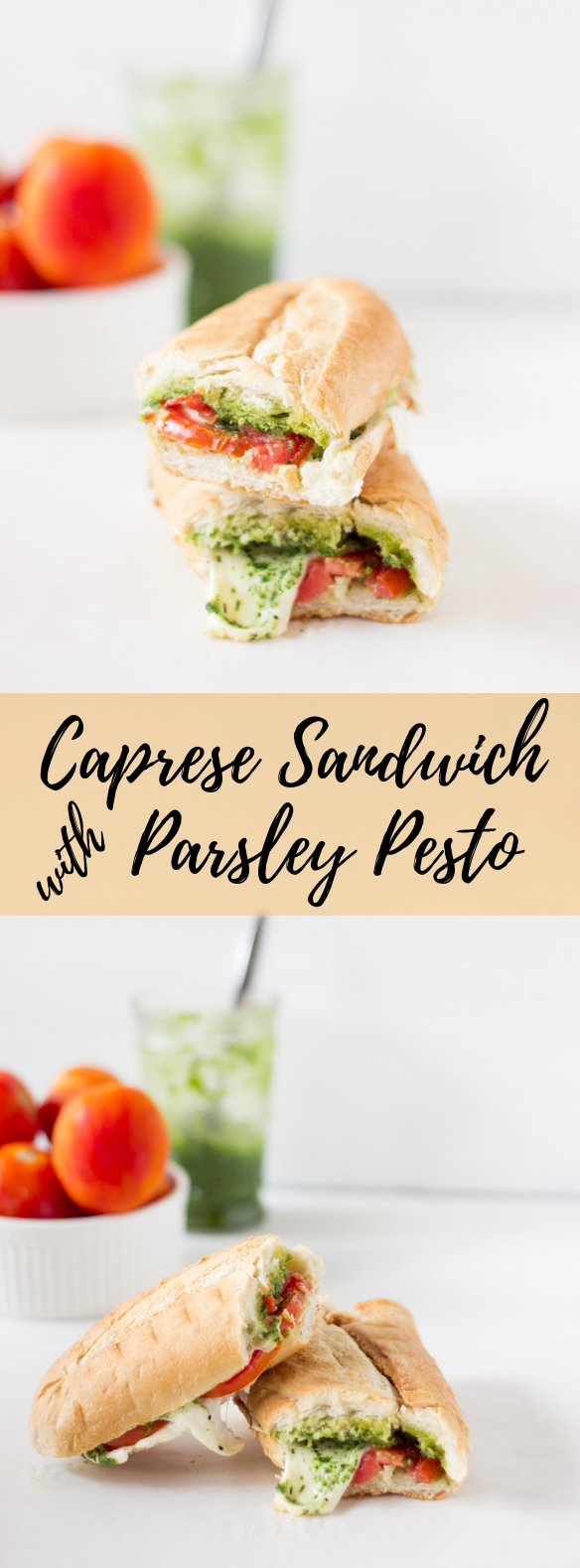 Caprese Sandwich with Parsley Pesto #Vegetarian #Recipes Caprese Sandwich with Parsley Pesto #Vegetarian #Recipes