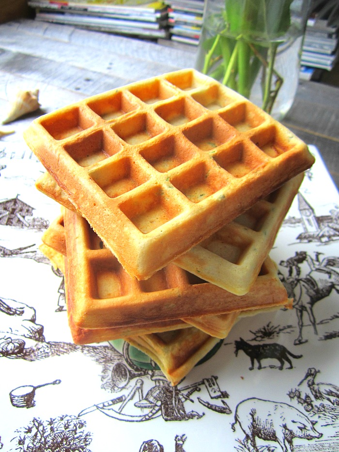 Brunch Savory Cornmeal & Herb Waffles