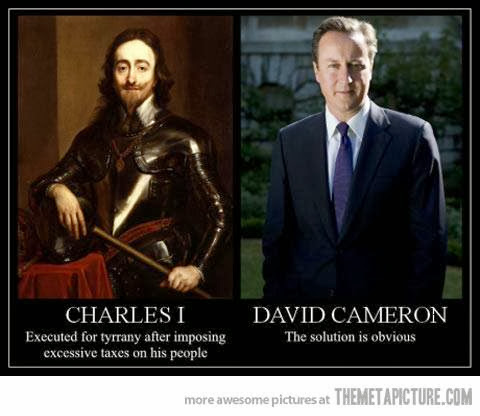 Charles I - executed for imposing taxes on the people!