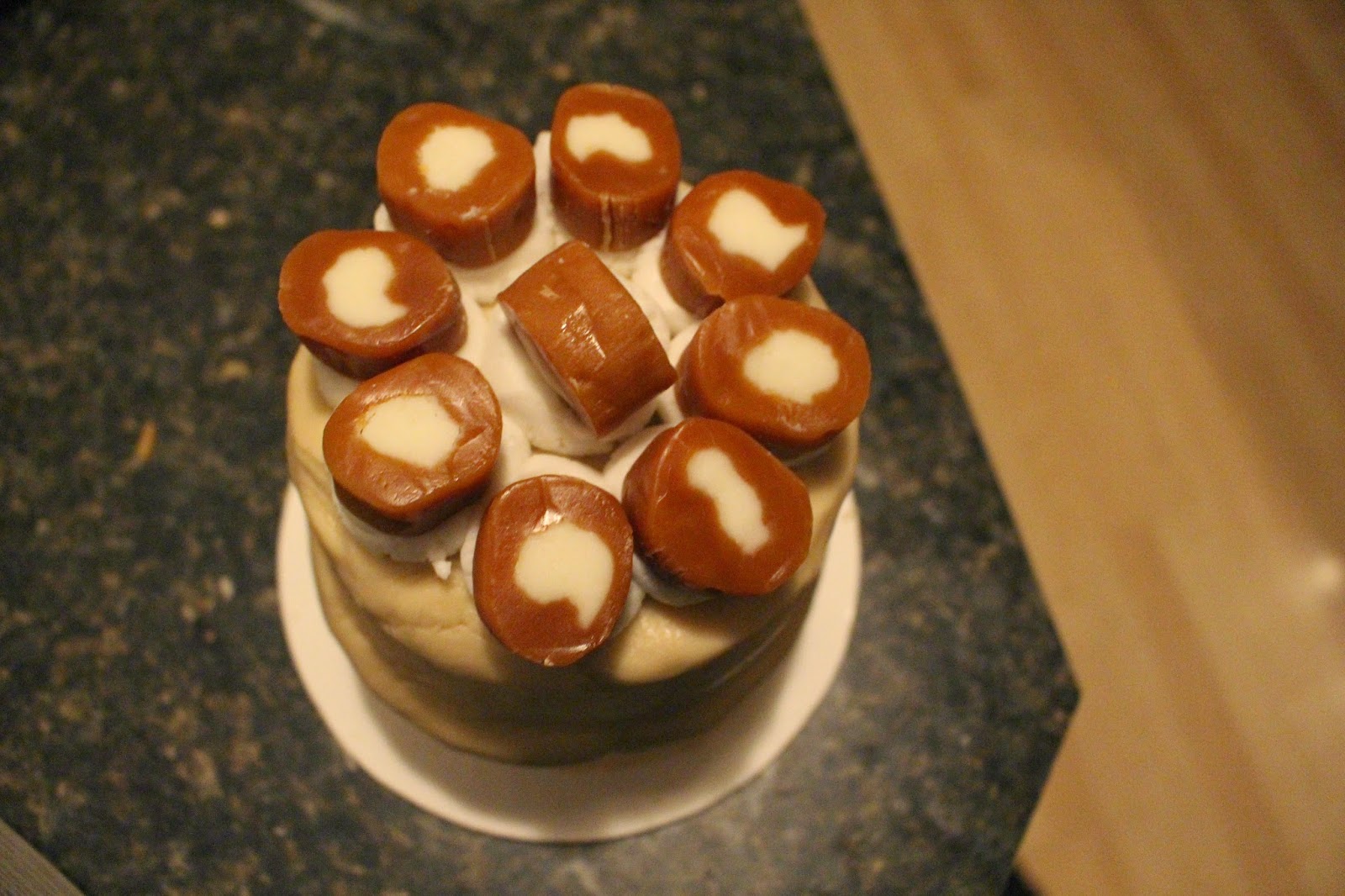 Bullseye Caramel Cake