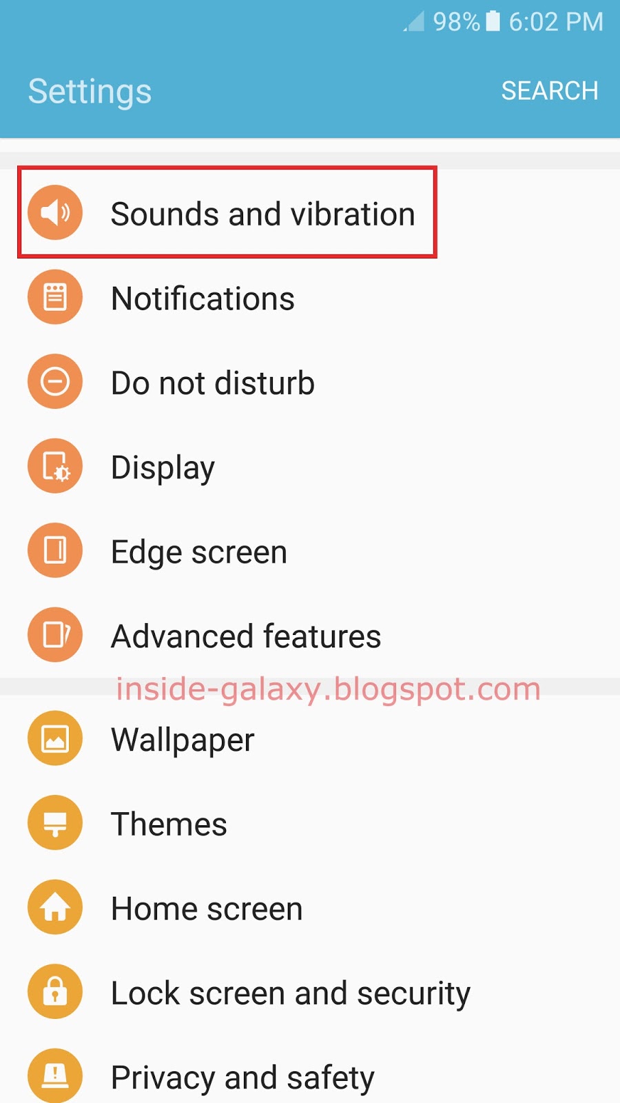 Inside Galaxy Samsung Galaxy S7 Edge How to Change Sound Profile in