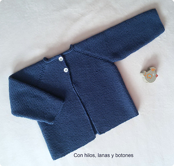 Con hilos, lanas y botones: Chaqueta punto bobo para bebé paso a paso