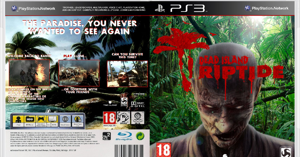 PSNPLAY3 Dead Island Riptide PS3/PSN DOWNLOAD. PKG + RAP.