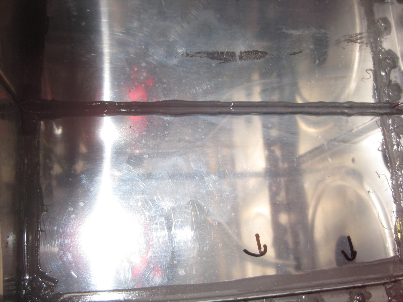 E's Van's RV14A Wings Fuel tanks. Right tank capacitance probes and