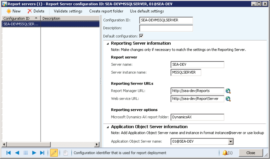 Microsoft Dynamics AX/365: Configure Report Servers