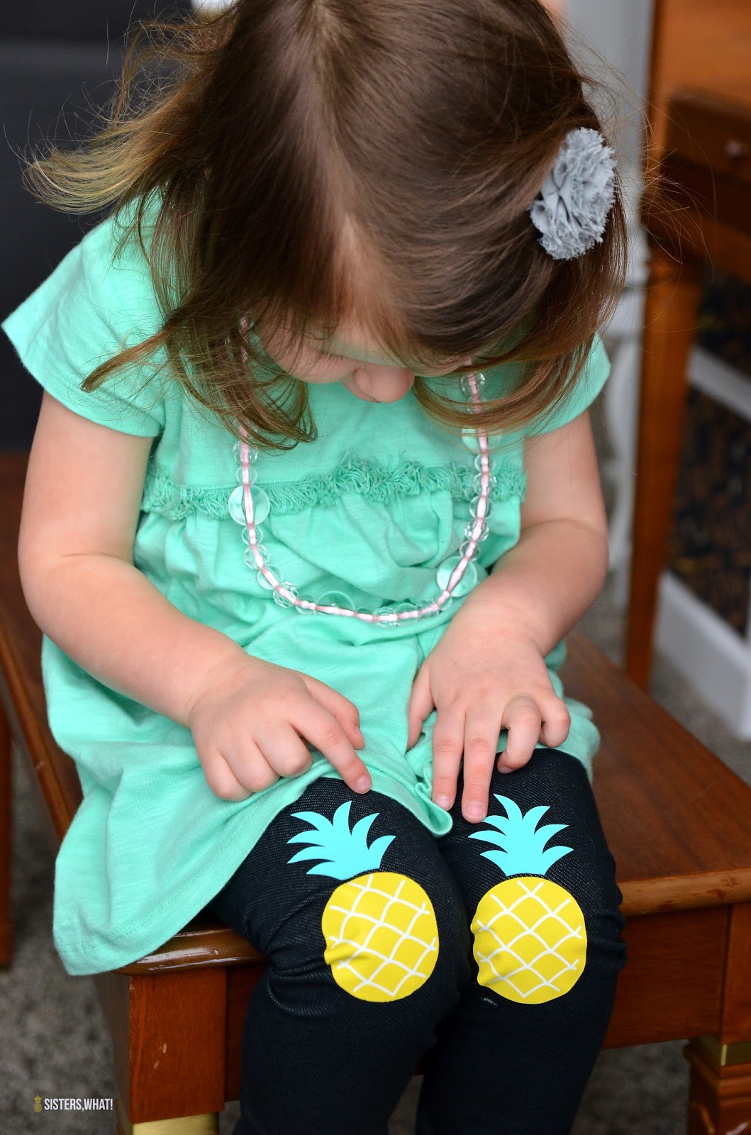 Knee Patches leggings with Heat Transfer Vinyl - Sisters, What!