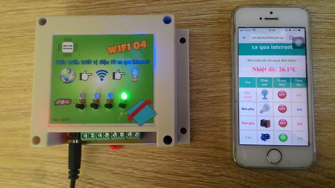 Hướng dẫn làm mạch điều khiển các thiết bị điện trong gia đình bằng wifi (ESP8266-01 + Atmega8)