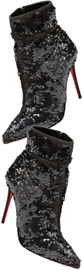 Christian Louboutin Moulakate 100 Sequin Booties