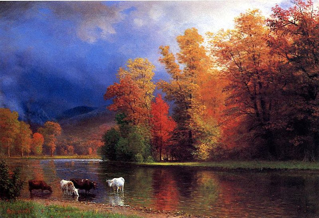 Autumn with Bierstadt Albert On the Saco
