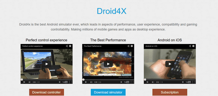 Droid4x Android simulator