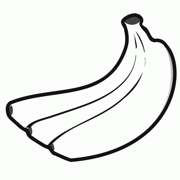 Printable Pictures Of Bananas Simple and Easy Fruit Food Banana Coloring Sheet to Print