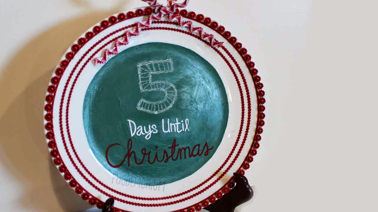 Pugdemonium DIY Christmas Countdown Plate