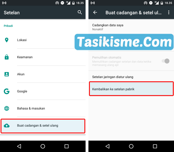 memperbaiki android terkena virus