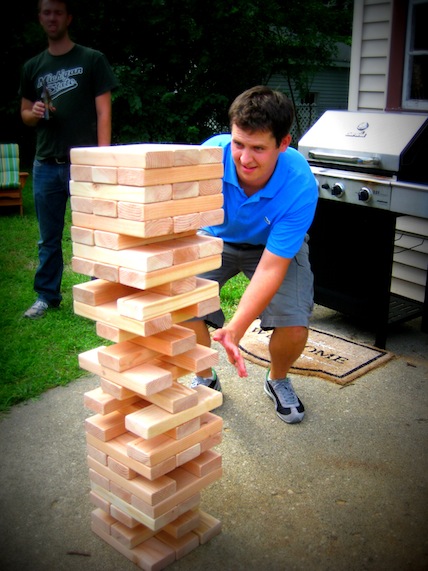 Giant Jenga | foxeslovelemons.com