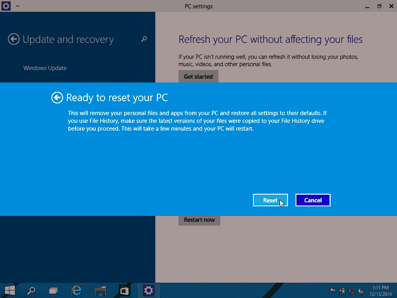 Learn New Things How to Reset Windows 10 PC without Pen Drive or DVD