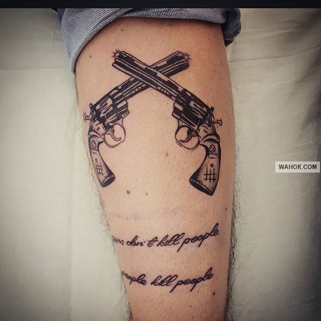 Gambar Tattoo 3D Tembak Terbaru Di Dada, Punggung, Paha, Leher, Betis, Paling Keren