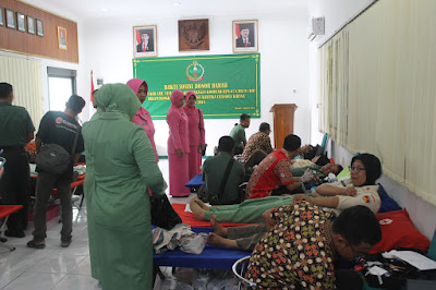 DONOR DARAH HUT PERSIT DI KODIM SRAGEN, 52 ORANG TAK LAYAK