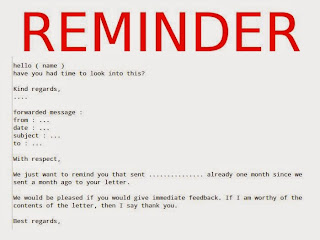 reminder letter letters format sample business email template kind friendly response write samples