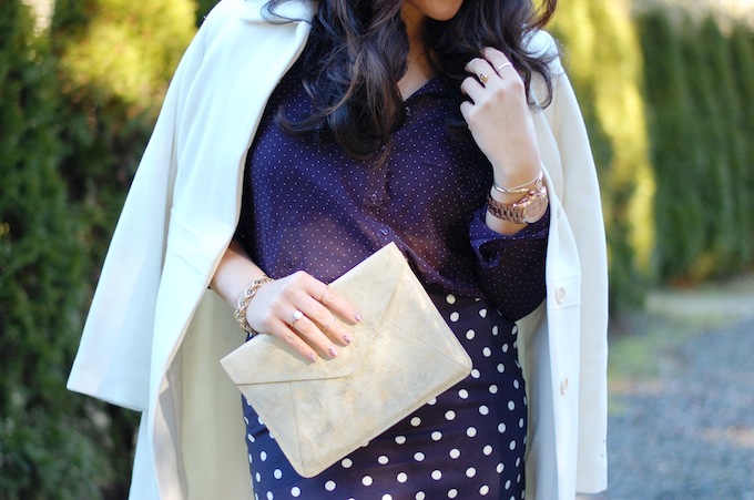 Polka dot pattern mixing Vancouver fashion blog Covet and Acquire