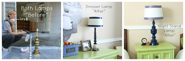 Lamps before and after