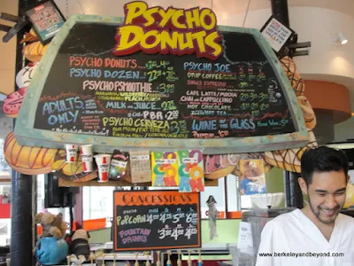 menu board at Psycho Donuts in San Jose, California